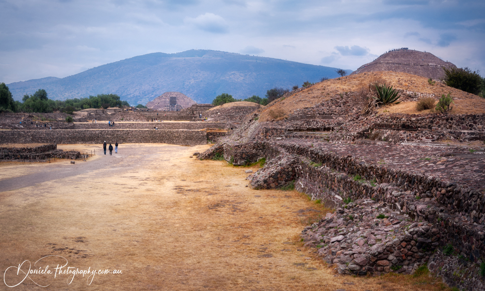 Teotihuacán Avenue of the Dead  ancient pre Columbian city and vast archeological site in Central Mexico